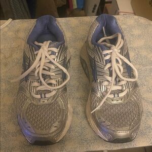 Brooks Women's Silver and Blue Running Shoes